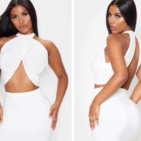 White ribbed crop tank top PLT - Picture 7 of 10